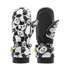 Qunature Panda Heat Transfer Ski Gloves Kids Size S – juodos ir baltos spalvos
