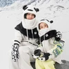 Qunature Panda Heat Transfer Ski Gloves Kids Size S – juodos ir baltos spalvos