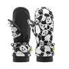 Qunature Panda Heat Transfer Ski Gloves Kids Size S – juodos ir baltos spalvos