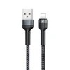 USB Lightning Remax Jany Alloy kabelis, 1m, 2.4A (juodas)