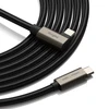 Ringkė 3.2 gen. 2x2 USB-C, PD 3.1 240W 2m kampinis laidas - juodas