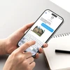 Ringke Easy Slide 2-pack apsauginis stiklas su juodos spalvos frame skirtas Apple iPhone 15 / 16