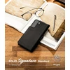 „Ringke Folio Signature“ atverčiamas odinis dėklas, skirtas Samsung Galaxy S22 + (S22 Plus) juodas (FSS118R262)