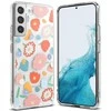 Ringke Fusion Design Armored Case Cover with Gel Frame, skirtas Samsung Galaxy S22 + (S22 Plus) dėklas telefonui skaidrus (Floral) (F593R31)