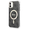 Apple iPhone 11 Guess dėklas 4G Print MagSafe + Belaidis Įkroviklis (GUBPP13XH4EACSW) juodos spalvos