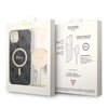 Apple iPhone 14 Plus Guess dėklas 4G Print MagSafe + Belaidis Įkroviklis (GUBPP14LH4EACSW) juodos spalvos