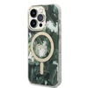 Guess set telefono dėklas + pakrovėjas iPhone 14 Pro Max 6,7 GUBPP14XHJEACSA žalias hard telefono dėklas Jungle MagSafe