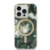 Guess set telefono dėklas + pakrovėjas iPhone 14 Pro Max 6,7 GUBPP14XHJEACSA žalias hard telefono dėklas Jungle MagSafe