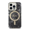 Apple iPhone 14 Pro Max Guess dėklas Marble MagSafe + Belaidis Įkroviklis (GUBPP14SHMEACSH) juodos spalvos
