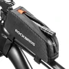 Rockbros 039BK bicycle frame bag 1 l with braid – juodos spalvos