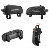 Rockbros 039BK bicycle frame bag 1 l with braid – juodos spalvos