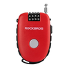 Rockbros 32420981001 bicycle lock with retractable cable – red