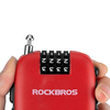 Rockbros 32420981001 bicycle lock with retractable cable – red