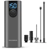 Rockbros 42720001001 Electric Bike Pump with LED Ekranas + USB-C – USB-A Cable – juodos spalvos