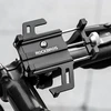 Rockbros 699-BK Aluminum Alloy Bicycle telefono laikiklis – juodos spalvos