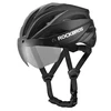 Rockbros dviratininko šalmas su Visor, Detachable UV Protective Goggles, Unisex – juodos spalvos/rudos spalvos