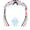 Rockbros dviratininko akiniai Photochromic su UV apsauga ir Corrective Insert 14120008002 – USA Pattern – baltos spalvos