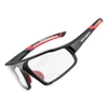 Rockbros SP216BK photochromic UV400 dviratininko akiniai – juodos spalvos and raudonos spalvos