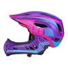 Rockbros TT-32SBPP-S Children's Bike Helmet with Detachable Chin Size S - Violetinė-Rožinė