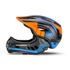 Rockbros TT-32SOBL-S children's bicycle helmet with removable chinbar, dydis S - juodas and oranžinis
