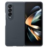 Dėklas „Samsung Galaxy Fold4“ odinis dangtelis pilkai žalias