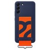 Dėklas GS901TNE silikoninis dangtelis su dirželiu, skirtas Samsung Galaxy S22, Navy (Mėlyna)