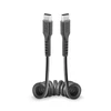 SBS TECABLETYPCCSK USB-C spiral kabelis – USB-C 0.5m – juodos spalvos