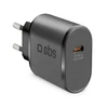 SBS TETR1CPD25 25W USB-C laidinis įkroviklis su Power Delivery – juodos spalvos