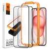 Apsauginis stiklas telefonui Apple iPhone 15 Plus Spigen ALM Glass FC 2-pack juodos spalvos krašteliu