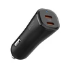 Spigen ArcStation Essential EV502 – Car Charger 2x USB-C PD + QC3.0 50W (Juodas)