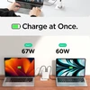 SPIGEN ArcStation Pro GaN-1402 maitinimo įkroviklis, 2x USB-C, 140W baltos spalvos