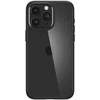 Dėklas Spigen Crystal Hybrid, matinė juoda - iPhone 15 Pro Max