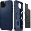 Spigen Mag Armor (MagFit) dėklas skirtas Apple iPhone 15 Plus, spalva - Navy Blue