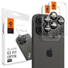 Apsauginis stiklas kamerai Apple iPhone 14 Pro / 14 Pro Max / 15 Pro / 15 Pro Max / 16 Pro / 16 Pro Max / 17 Pro / 17 Pro Max Spigen Optik Pro L-Series Glas.tr „EZ FIT” kameros apsauga 2 vnt. juodas