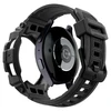 „Spigen Rugged Armor Pro“ – dirželis + dėklas, skirtas „Samsung Galaxy Watch 7“ 44 mm (matinis juodas)