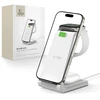 Įkrovimo stotelė Tech-Protect QI15W-A36 3in1 skirta Apple – baltos spalvos