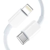 Tech Protect Sieninis įkroviklis 2x USB-C PD 35W + Cable USB-C – Lightning baltos spalvos