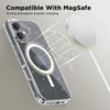 Apple iPhone 16 Tech-Protect FlexAir Hybrid MagSafe Glitter dėklas telefonui skaidrus
