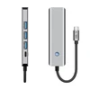 Tech-Protect HB01 HUB Adapteris 5in1 USB-C + USB3.0 + HDMI 4K 60Hz + PD100W - pilka