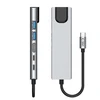 Tech-Protect HB02 HUB Adapteris 6in1 USB-C + USB2.0 + USB3.0 + HDMI 4K 30Hz + RJ45 + PD100W - pilka