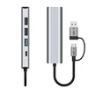 Tech-Protect HB03 HUB Adapteris 5in1 USB-C + USB2.0 + USB3.0 + RJ45 - pilka