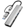 Tech-Protect HB03 HUB Adapteris 5in1 USB-C + USB2.0 + USB3.0 + RJ45 - pilka