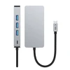 Tech-Protect HB05 HUB 9in1 USB-C + USB2.0 + USB3.0 + HDMI 4K 60HZ + SD / TF + PD100W + RJ45 adapteris - pilka