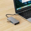 Tech-Protect HB05 HUB 9in1 USB-C + USB2.0 + USB3.0 + HDMI 4K 60HZ + SD / TF + PD100W + RJ45 adapteris - pilka