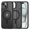 Apple iPhone 15 Tech-Protect Magmat „2” MagSafe Matte dėklas telefonui juodos spalvos