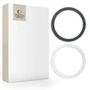 Dėklas Tech-Protect MagMat MagSafe magnetic ring universal – juodos spalvos / sidabrinės spalvos (2 pcs.)