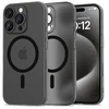 Apple iPhone 16 Pro Max Tech-Protect Magslim MagSafe Matte dėklas telefonui juodos spalvos