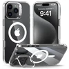 Tech-Protect MagStand MagSafe dėklas skirtas Apple iPhone 16 Pro – skaidrus