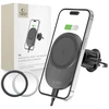 Magnetic MagSafe Automobilinis laikiklis Wireless Charging 15W for Vent Car Tech-Protect mm15W-V1 juodos spalvos