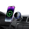 Magnetic MagSafe Automobilinis laikiklis Wireless Charging 15W for Vent Car Tech-Protect mm15W-V4 juodos spalvos